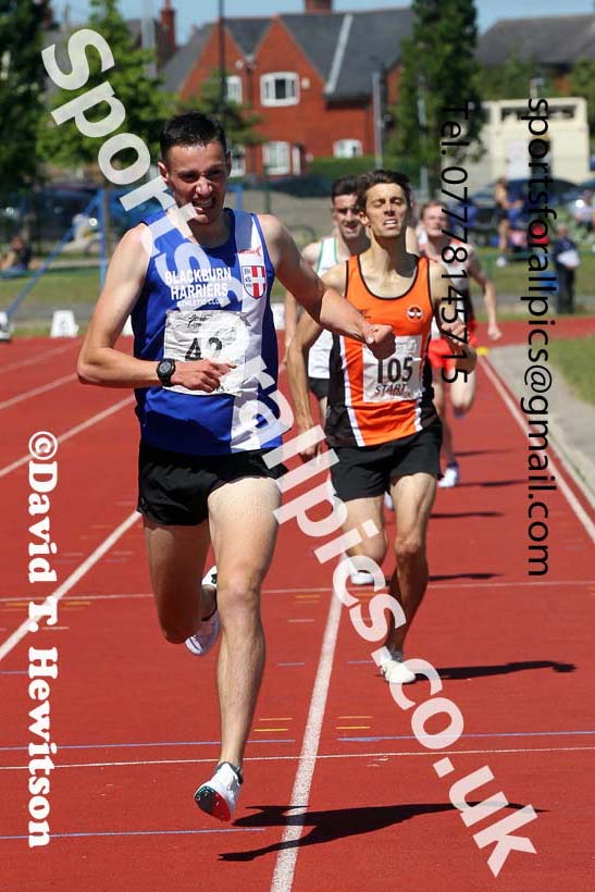 Senior mens 1500 metres, 2021 Northern Senior and Under-20s Champs., Leigh. Photo: David T. Hewitson/Sports for All Pics
